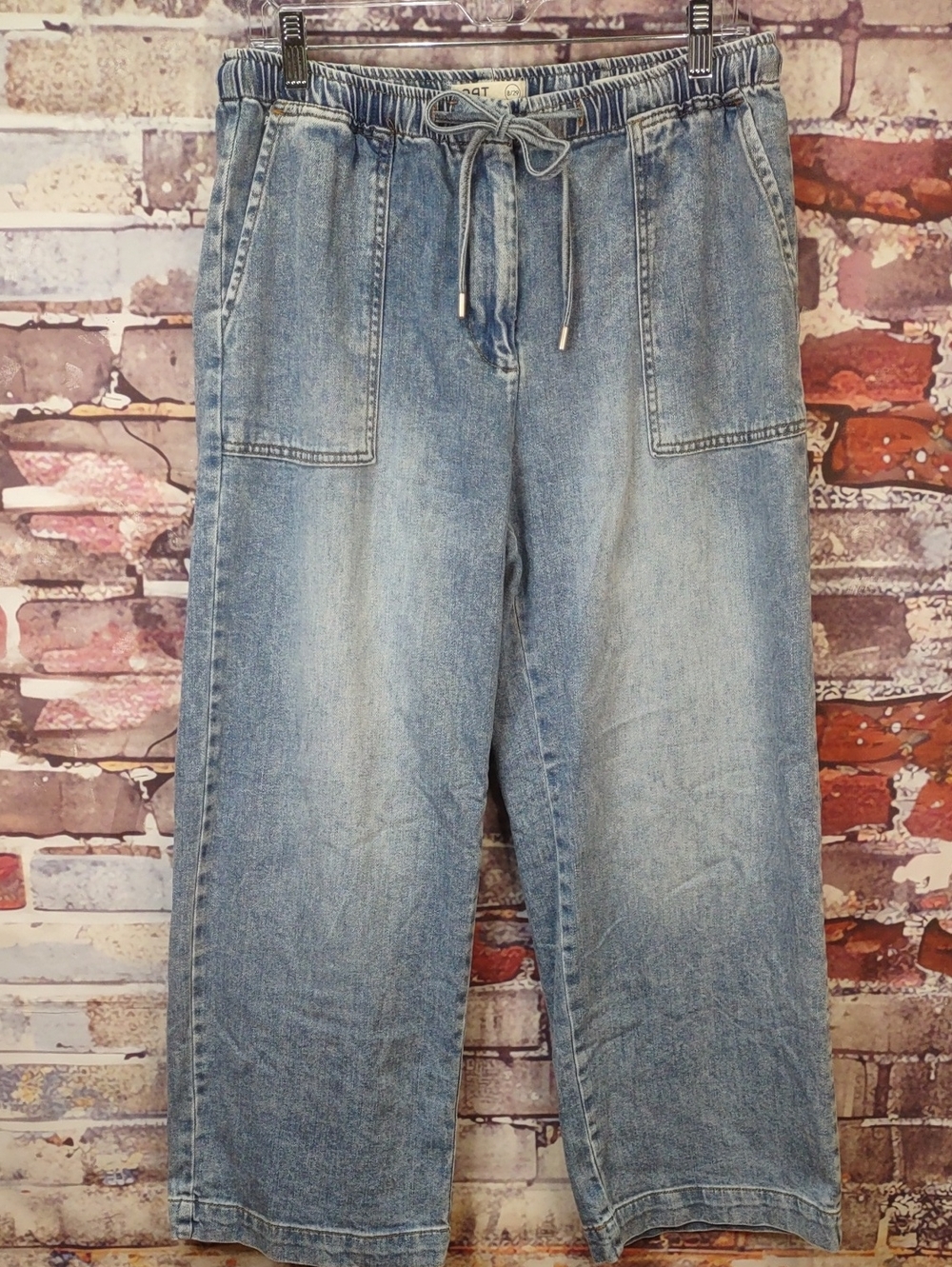 Oat New York Wide Leg Drawstring Jeans